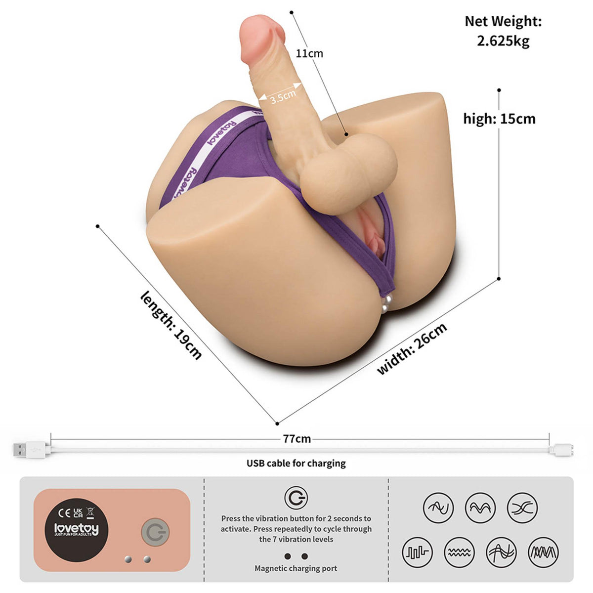 Masturbatore Streetgirl's Motor Sensation – vibrante, doppio, nude | Lovetoy