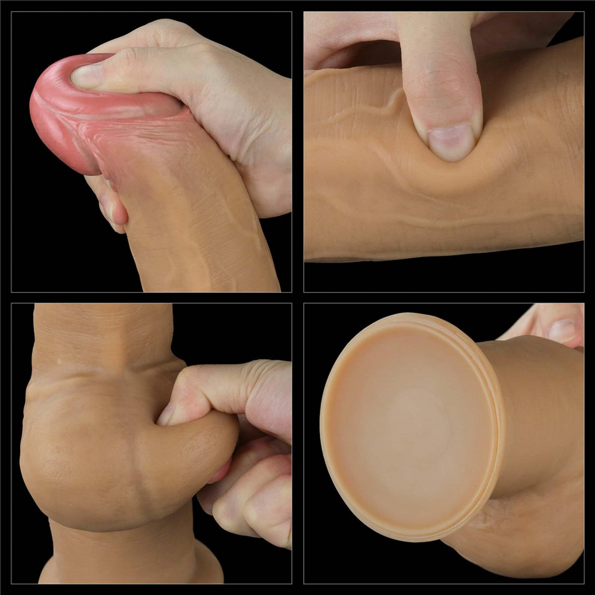 Consolador realista Handle 30 cm – con ventosa, nude 10-LV411033 | Lovetoy