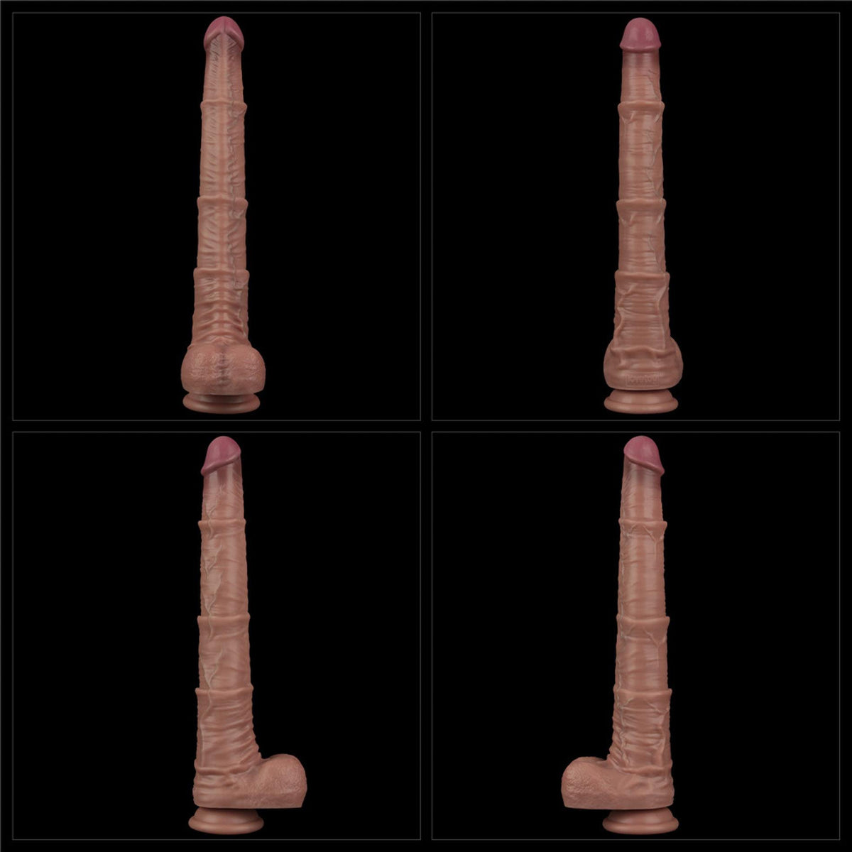 Dildo realistico 40.5 cm – con ventosa, doppio, nude | Lovetoy