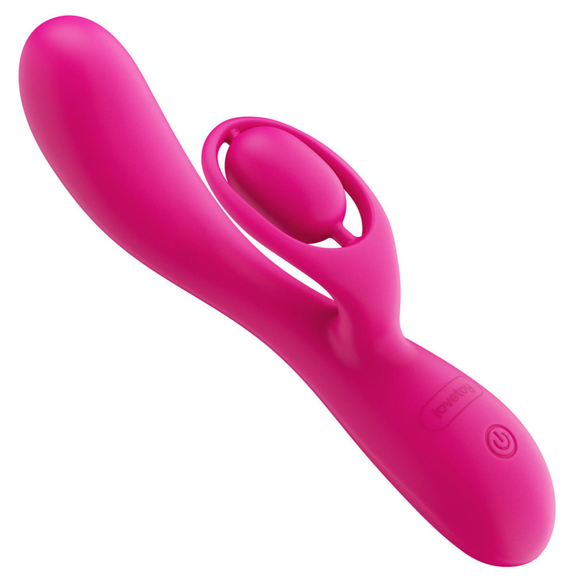 Rabbit vibrátor L'Allure Swirl 3 sebesség – újratölthető, piros | Lovetoy