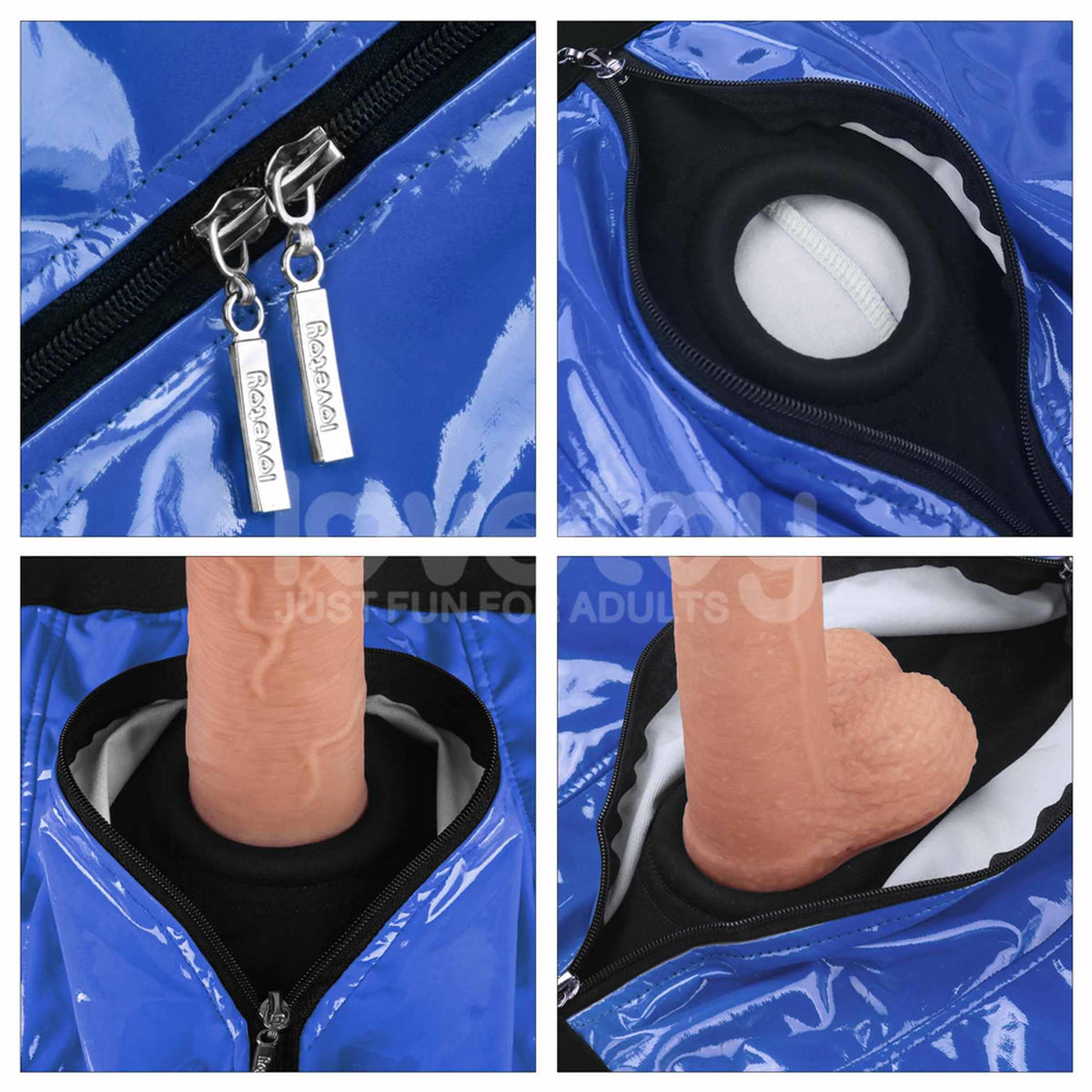 Arnês strap-on Chic waist – vibratório, azul 10-LV715301C | Lovetoy