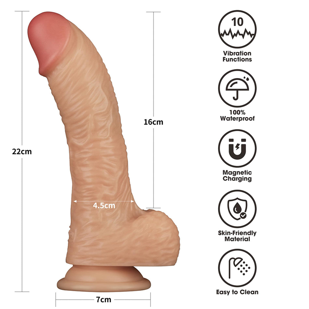 Strap-on Enhanced – vibrating, nude 10-LV715402A | Lovetoy