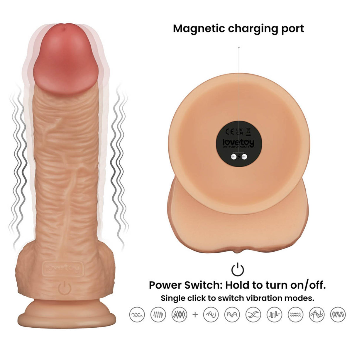Strap-on Enhanced – vibrating, nude 10-LV715402A | Lovetoy