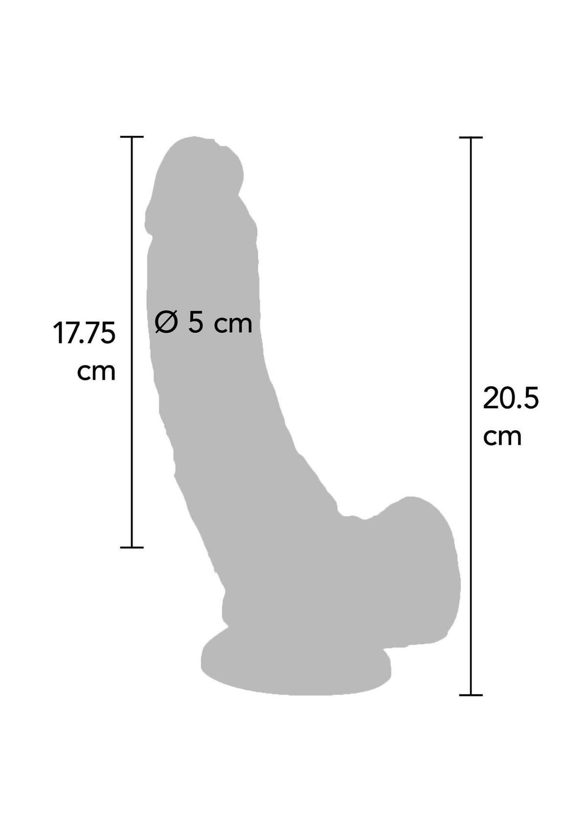 Vibromasseur réaliste 8in tone – avec ventouse, nude | ToyJoy