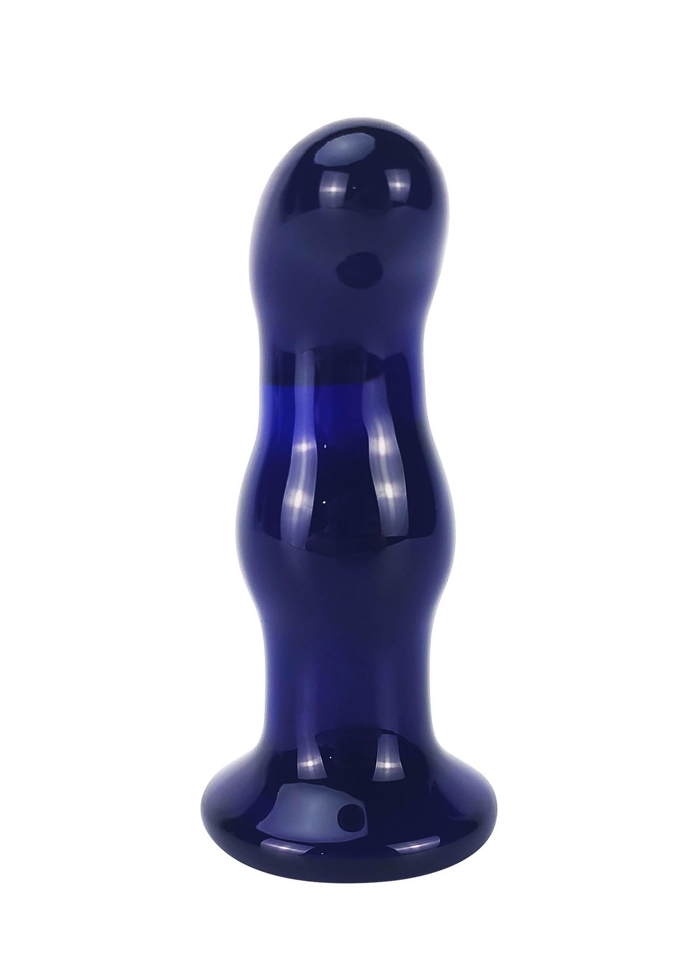 Le Butt Plug en Verre Bleu Étincelant