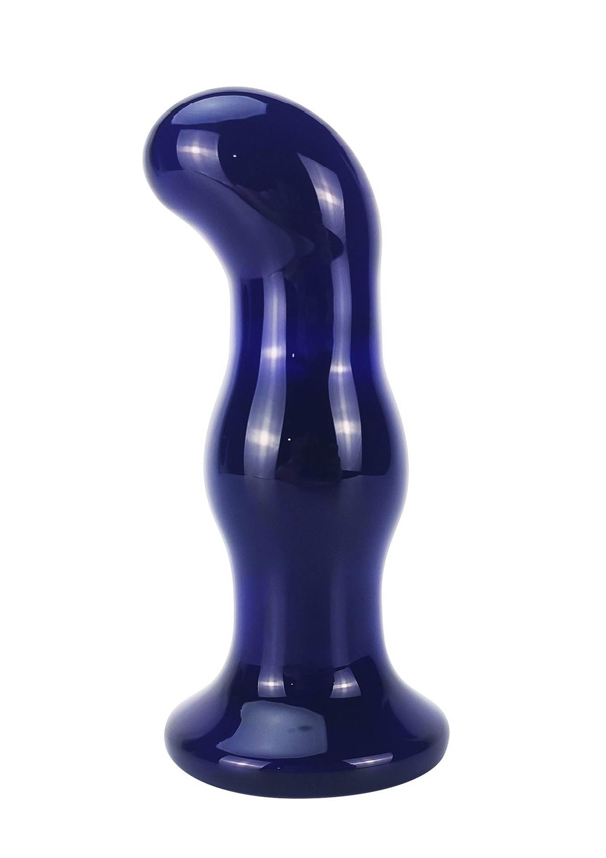 Plug anale Gleaming Buttplug – in vetro, vibrante, blu | ToyJoy