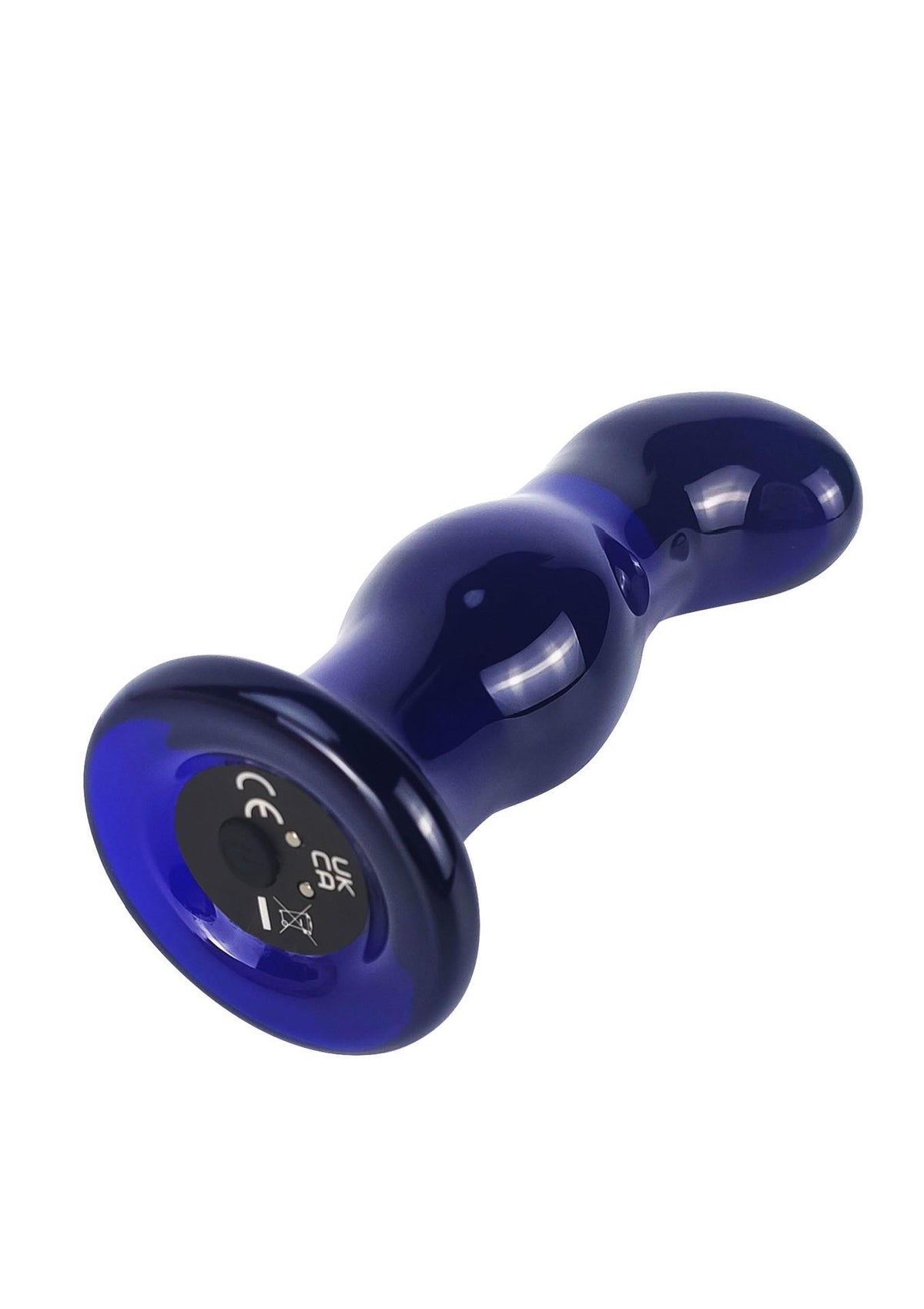 Plug anale Gleaming Buttplug – in vetro, vibrante, blu | ToyJoy