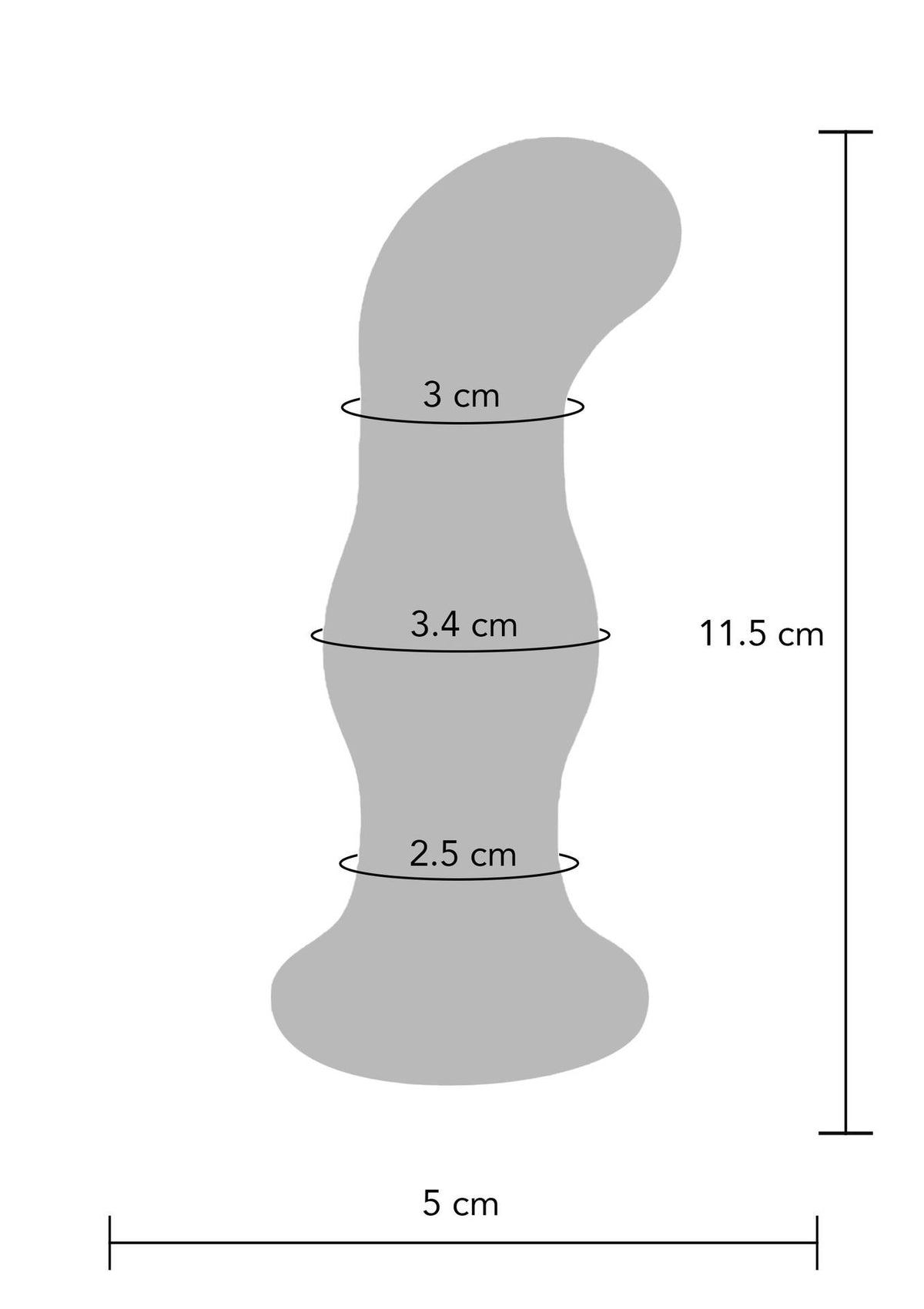 Plug anale Gleaming Buttplug – in vetro, vibrante, blu | ToyJoy