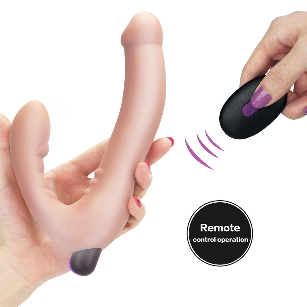 Gode ceinture Ijoy Strapless 7 fonctions – rechargeable, vibrant, nude 10-LV430103 | Lovetoy