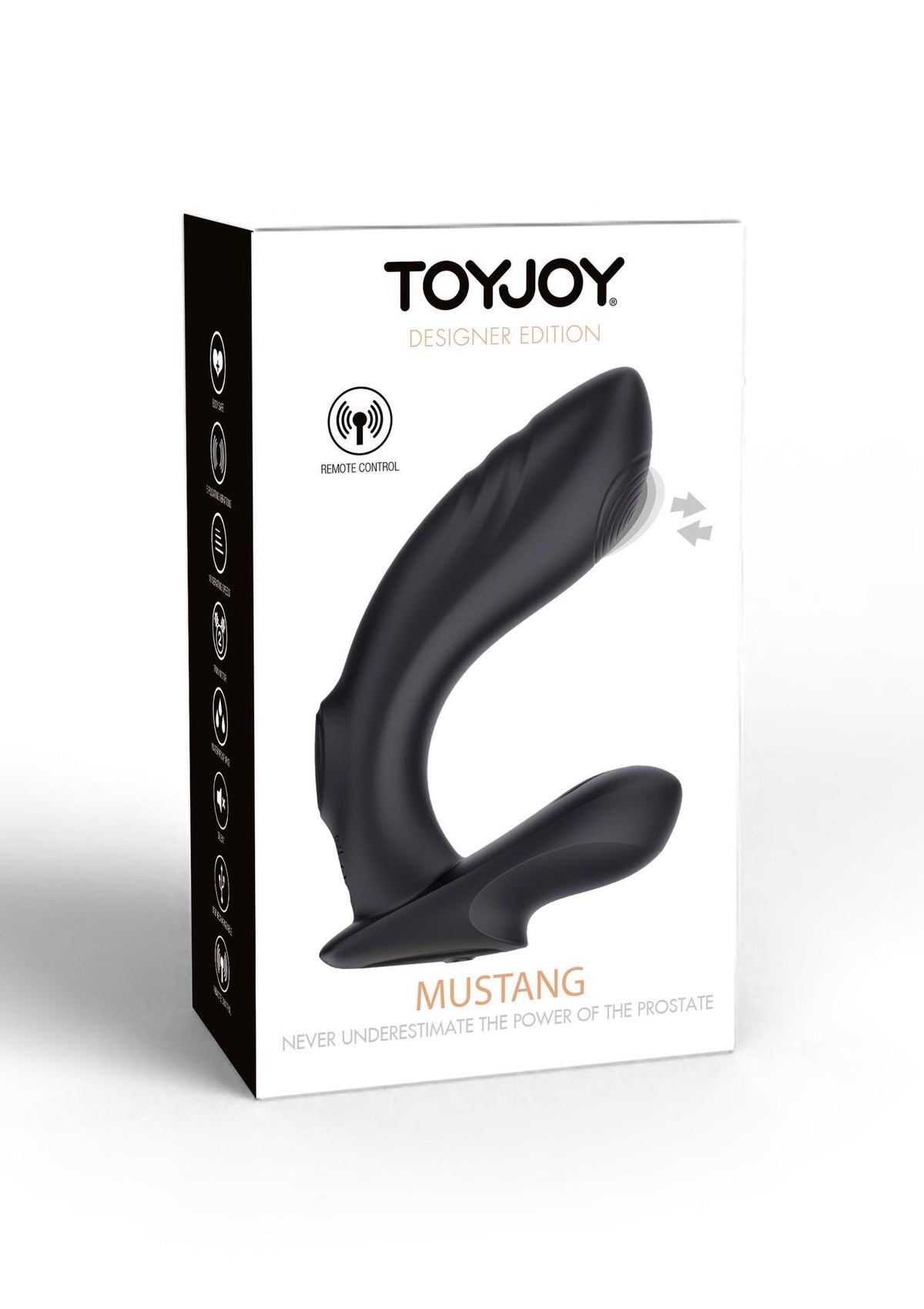 Masajeador de próstata Mustang – con mando a distancia, negro | ToyJoy