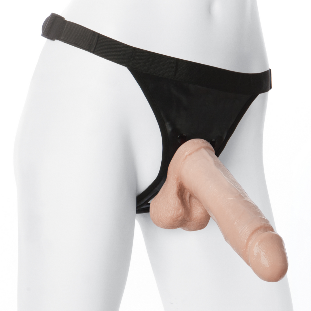 Imbracatura strap-on 20.6 cm – nude | Doc Johnson