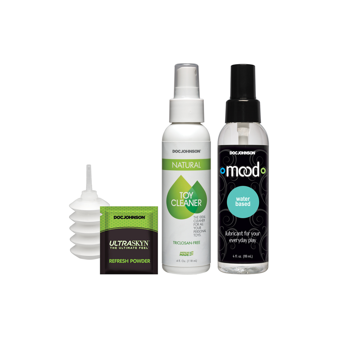 Vibromasseur classique Density Ultraskyn 7 fonctions – avec télécommande, double, marron | Doc Johnson