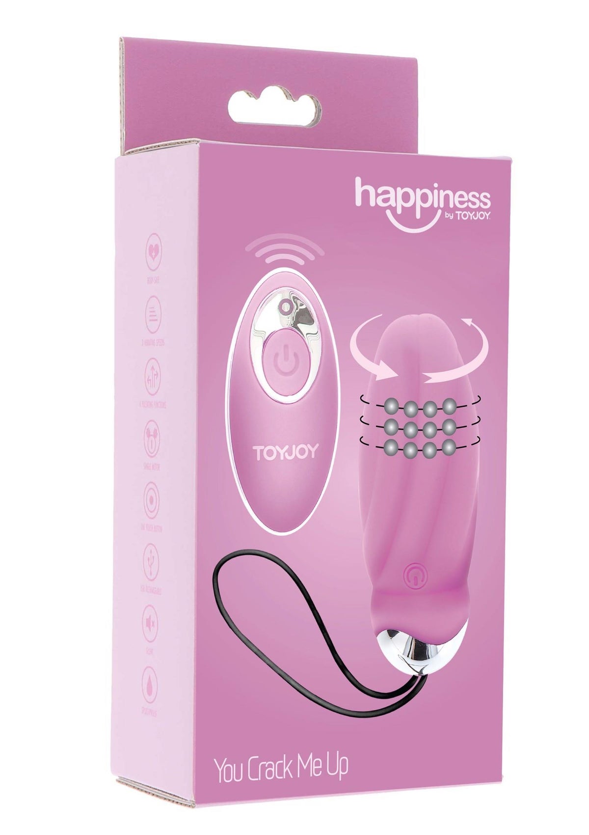 Vibro-Ei Crack 7 Funktionen – mit Fernbedienung, wiederaufladbar, rosa | ToyJoy