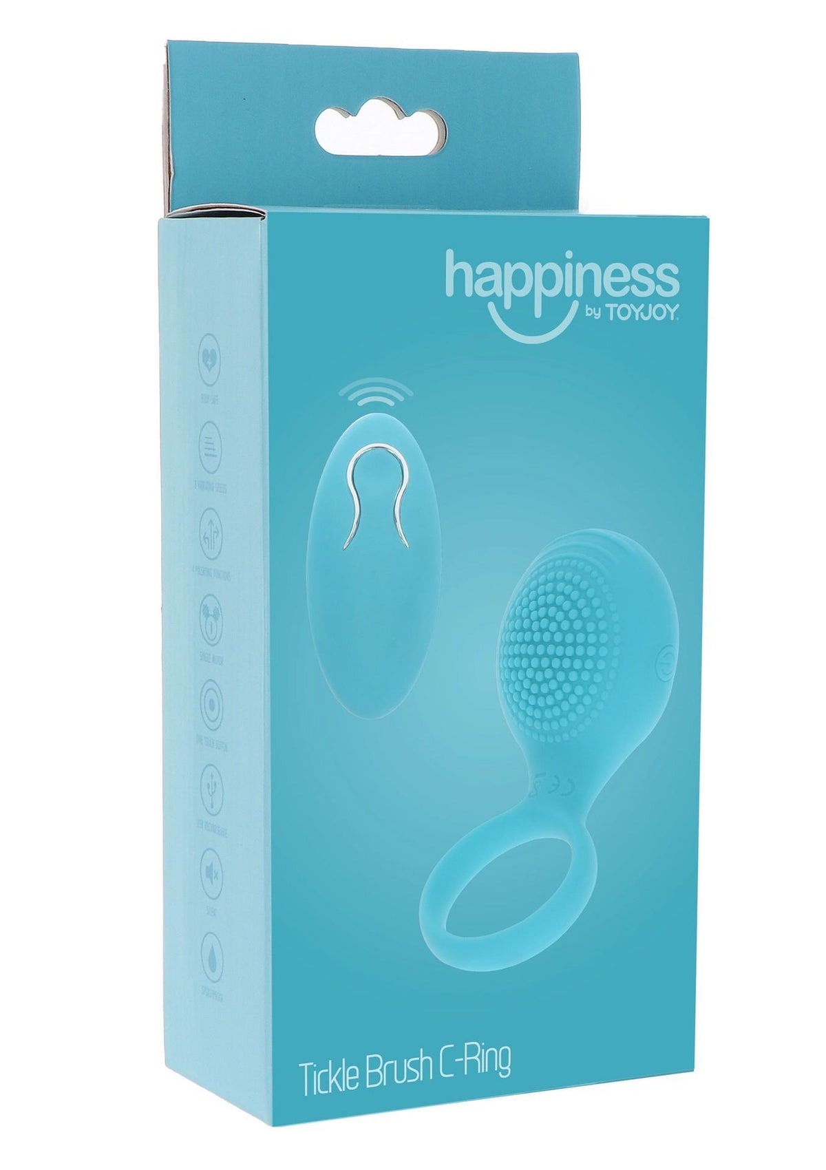 Cock ring Tickle Brush – vibrating, blue | ToyJoy