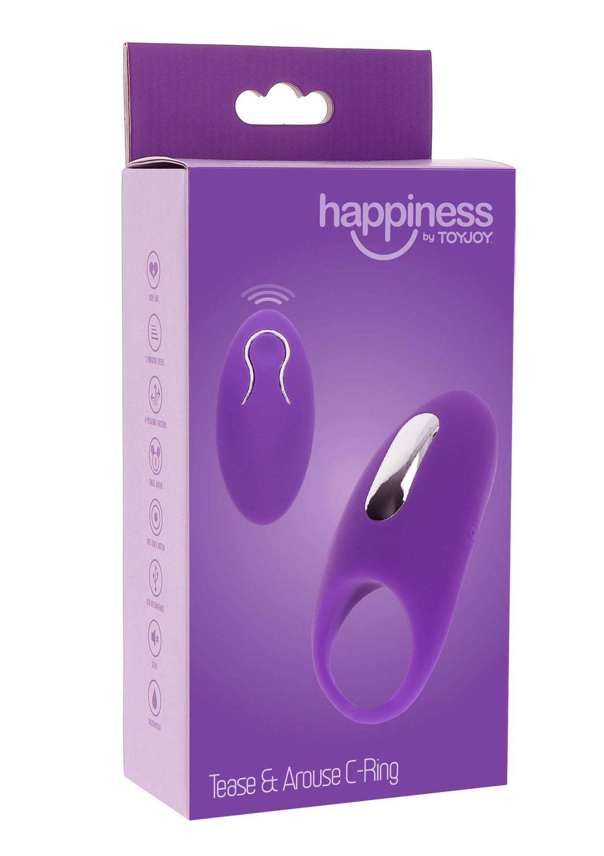 Anello fallico Tease Arouse – vibrante, viola | ToyJoy