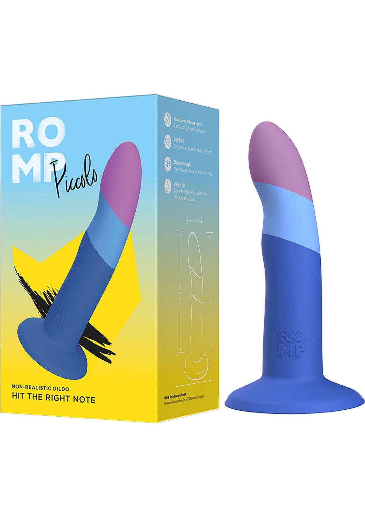 Dildo Piccolo 14 cm – con ventosa, blu | ROMP