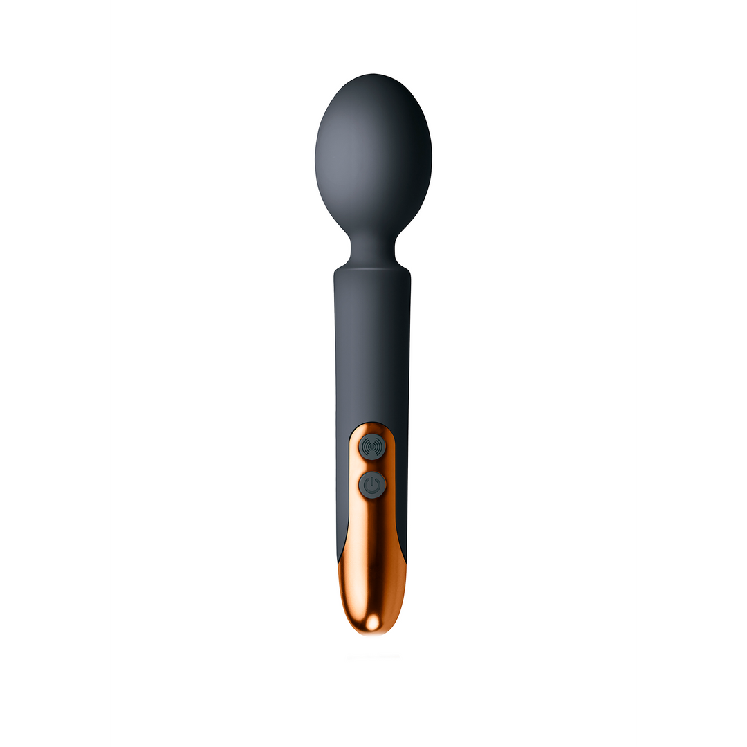 Masajeador wand Oriel 22.9 cm – recargable, negro | Rocks-Off