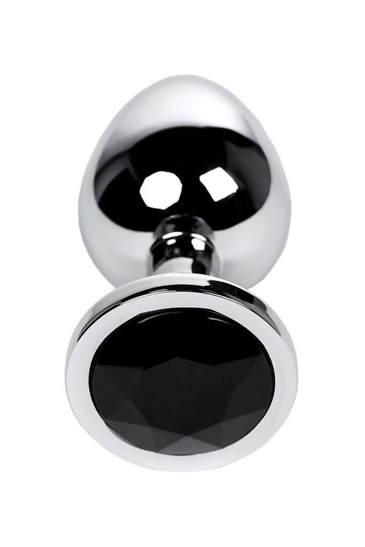 Plug anale Toyfa round shaped – con gioiello, nero 39-717011-5