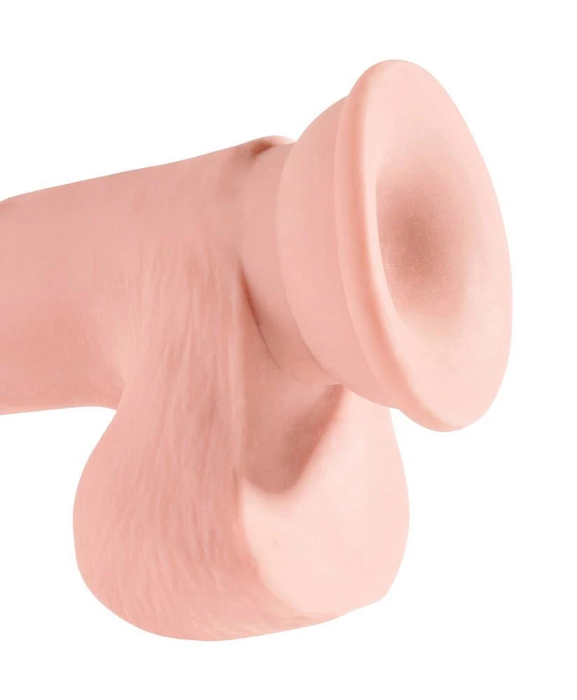 Realisztikus dildó Triple Density 22.9 cm – tapadókorongos, testszínű | King Cock Plus