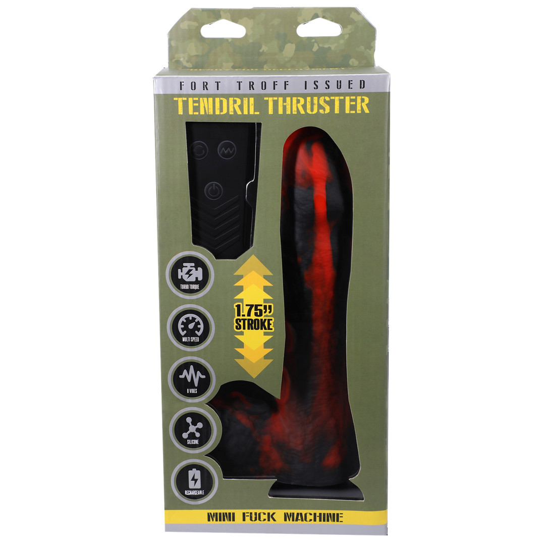 Sex machine Tendril Thruster Fuck 8 funzioni – con telecomando, a spinta, nera 5.1 cm | Doc Johnson