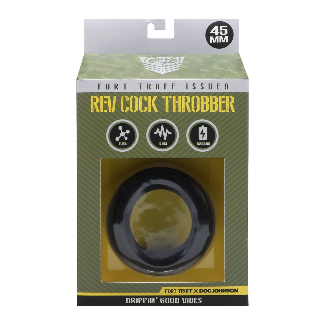 Rev Cock Throbber - Anneau pénien vibrant - Noir