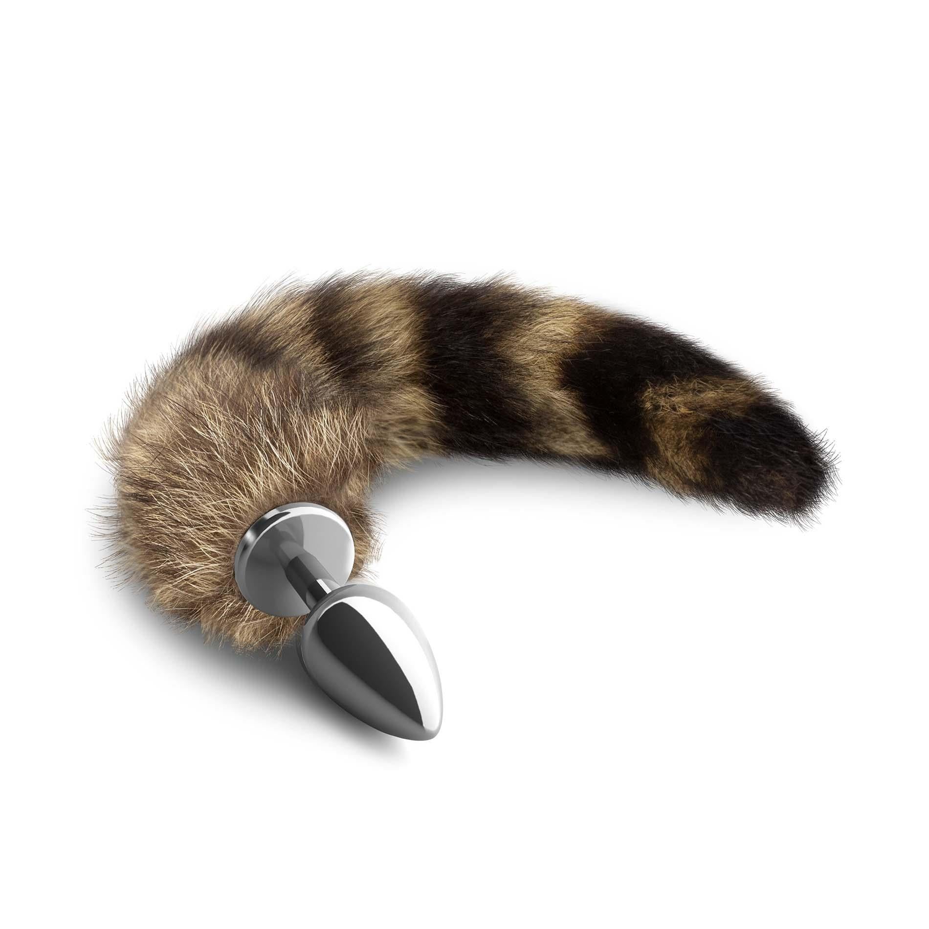 FOXY SILVER METAL ANAL PLUG WITH CRUSHIOUS TAIL