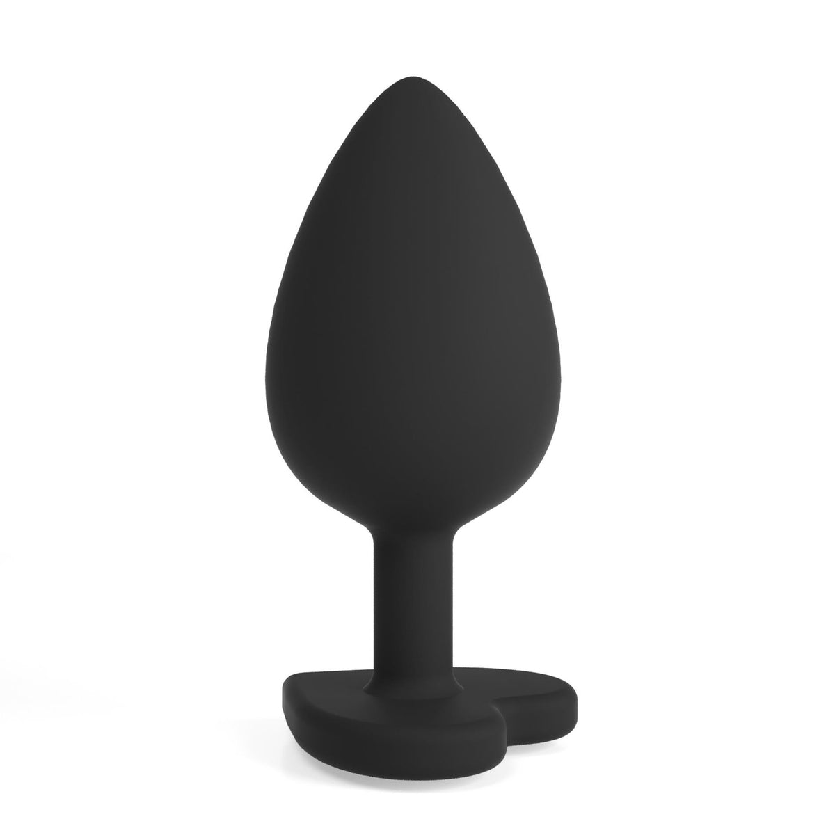 Butt plug Cuore Four Interchangeable 8 cm – jewelled, black | Crushious