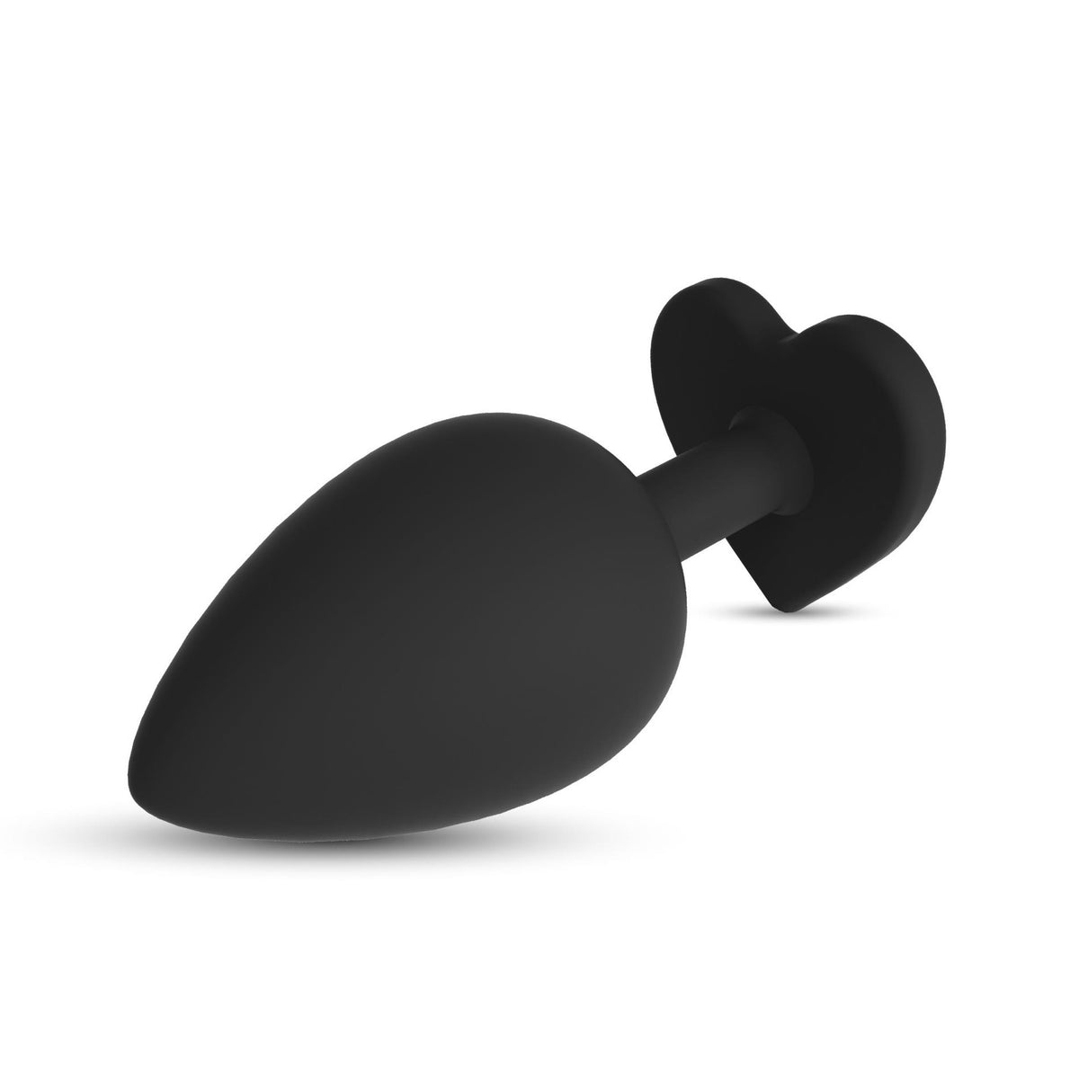 Butt plug Cuore Four Interchangeable 8 cm – jewelled, black | Crushious