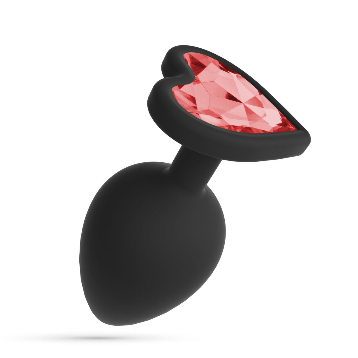 Butt plug Cuore Four Interchangeable 8 cm – jewelled, black | Crushious