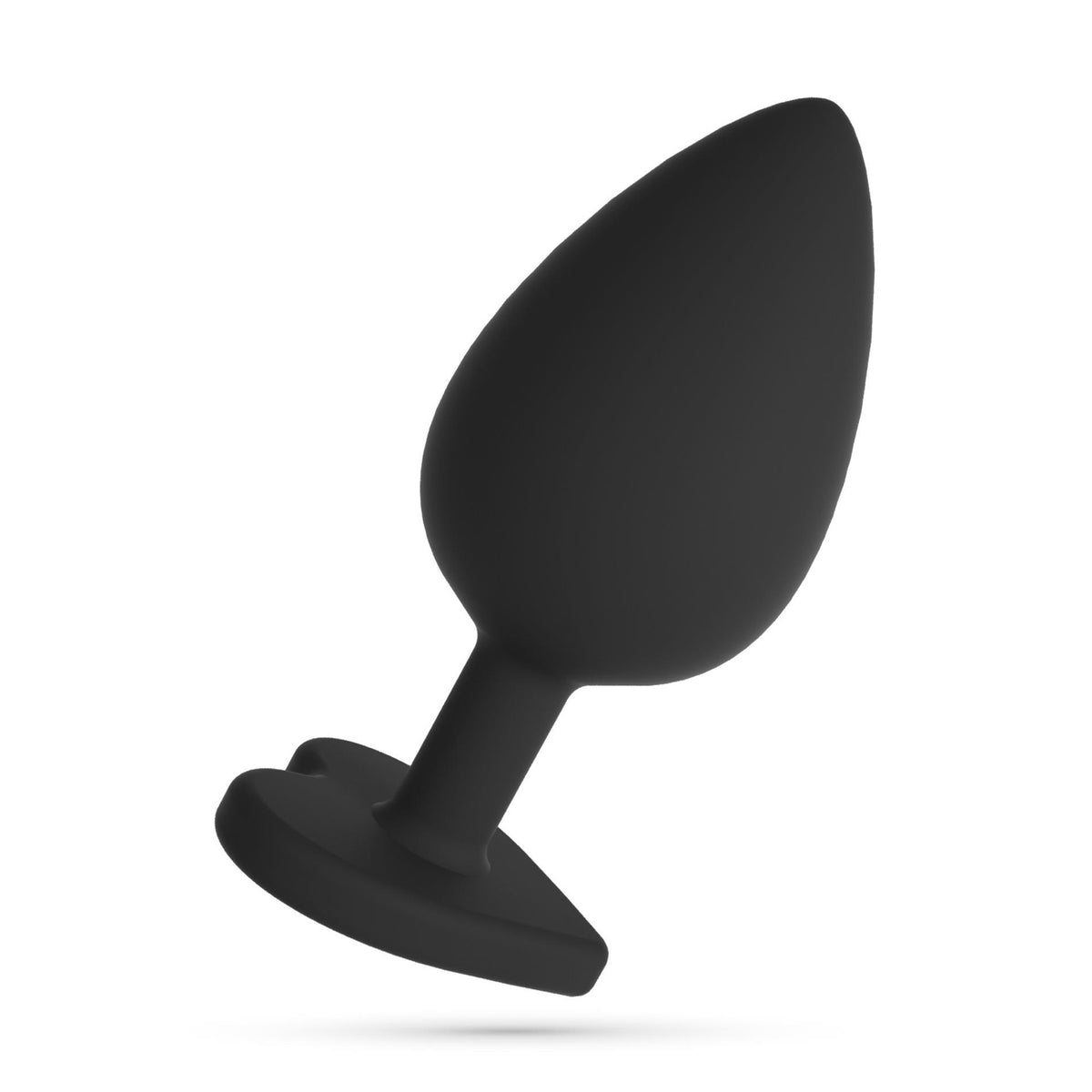 Butt plug Cuore Four Interchangeable 8 cm – jewelled, black | Crushious