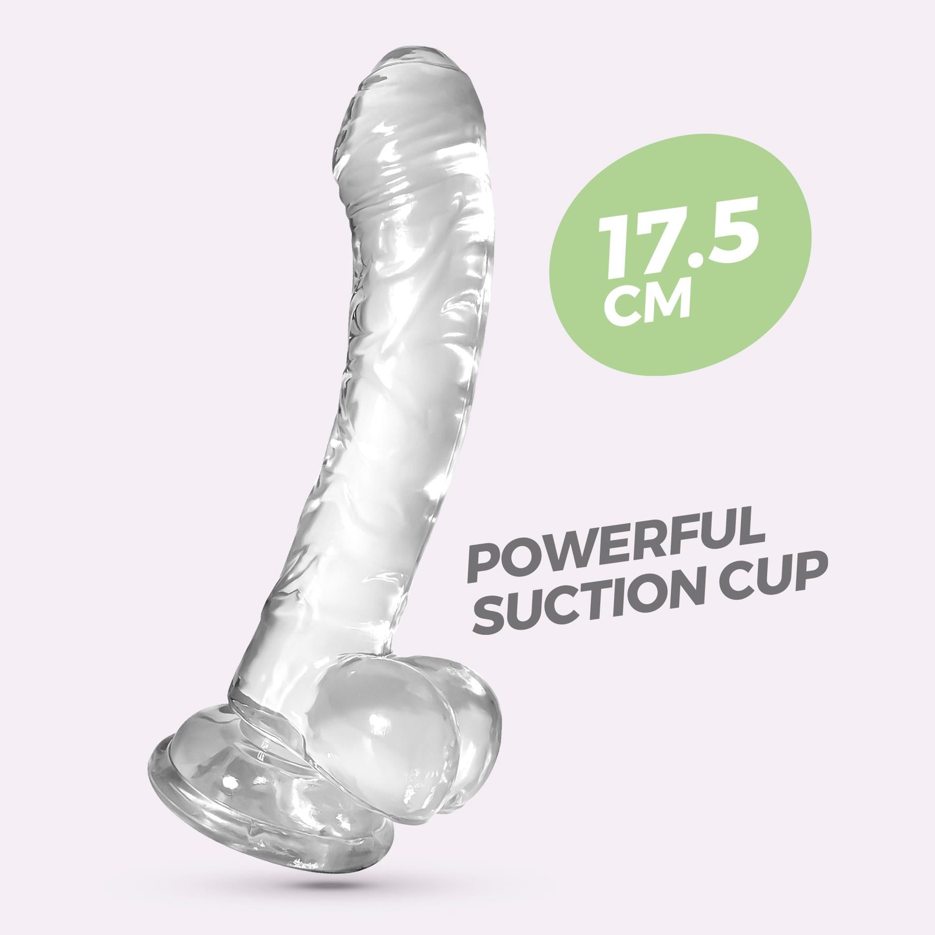 Hudini - Jelly Flexible Anal Dildo - 6.9/ 17,5 cm - Clear