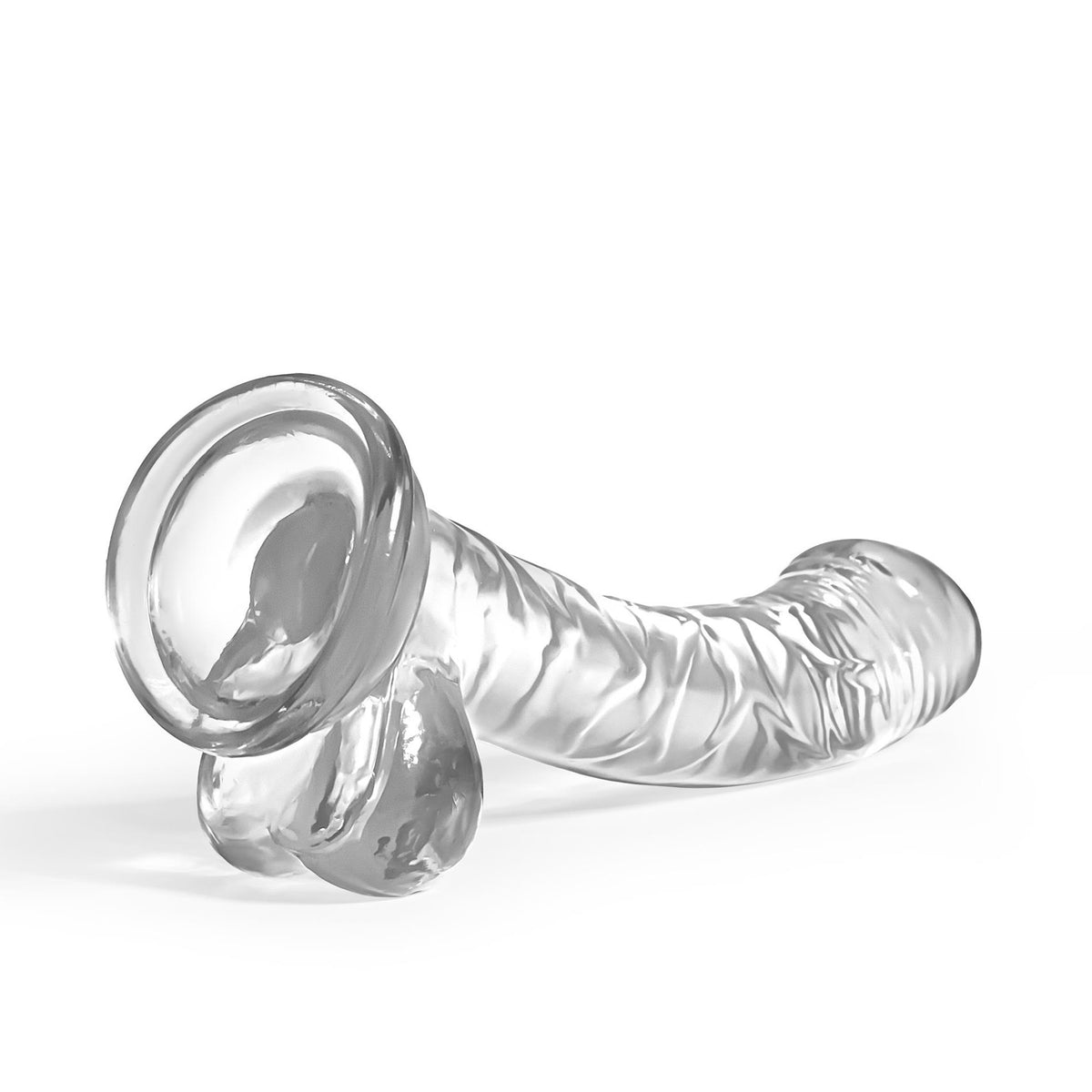 Gode réaliste Hudini – avec ventouse, transparent | Crushious
