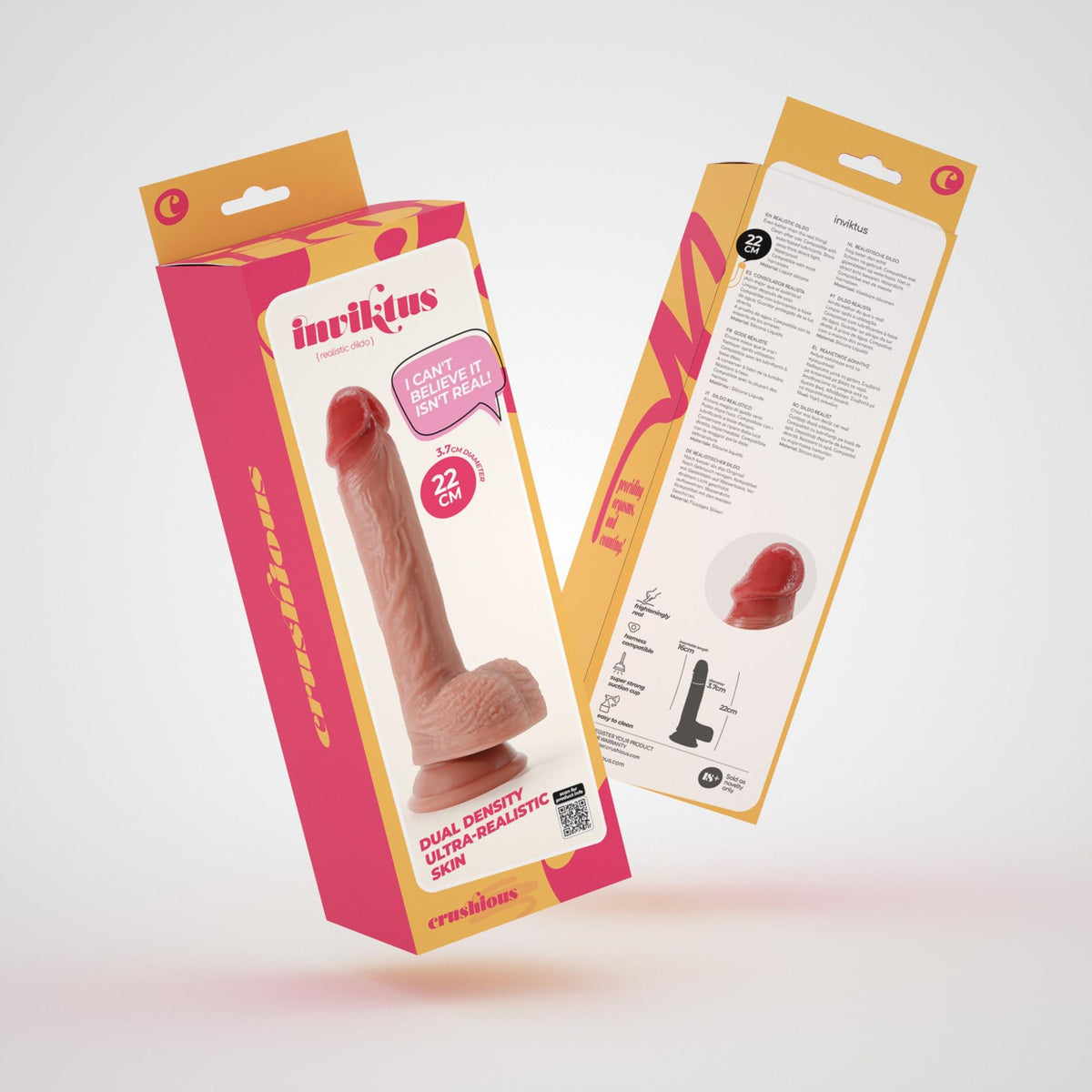 Realistic dildo Inviktus – with suction cup, nude EX24663 | Crushious