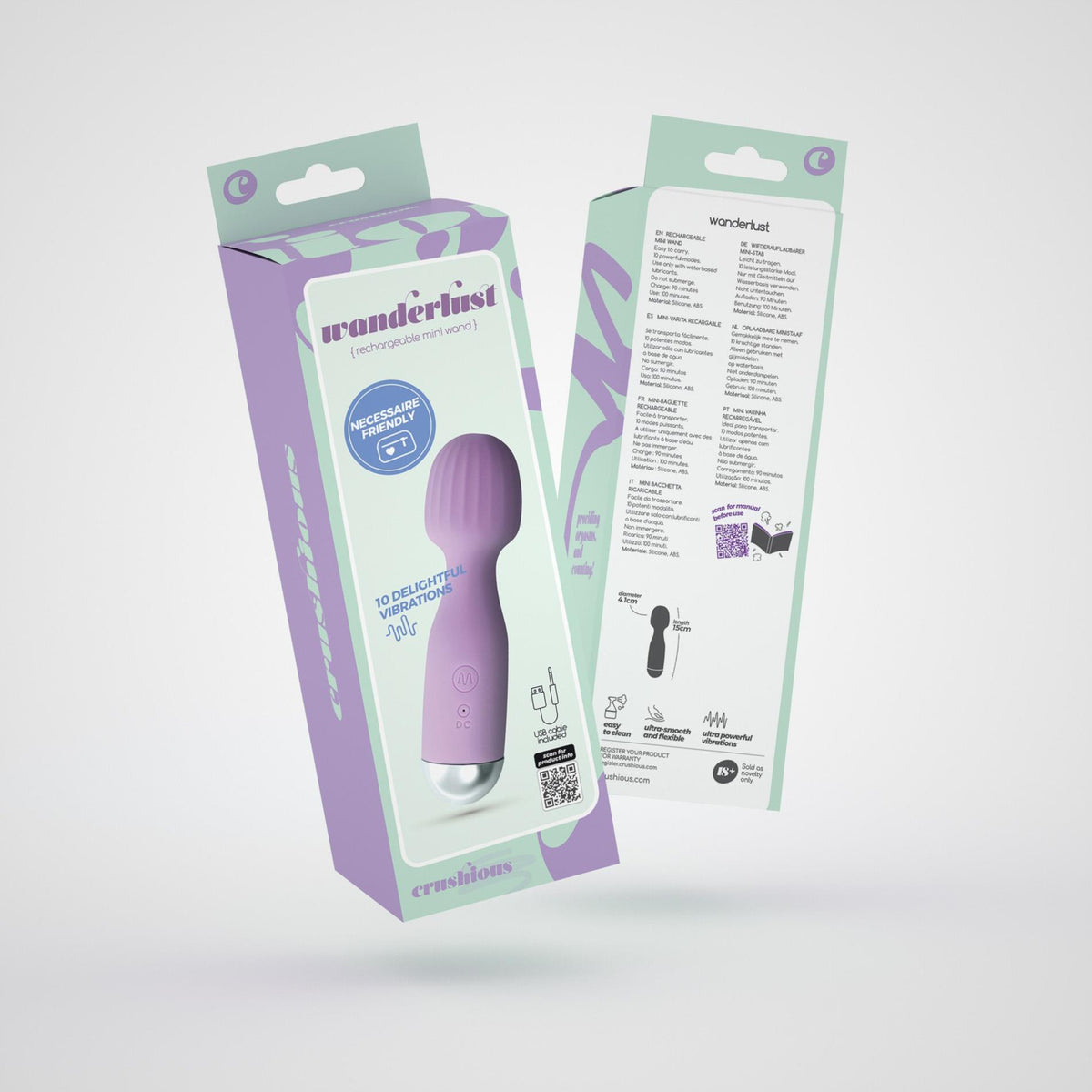 Wand massager Wanderlust 10 functions – purple | Crushious