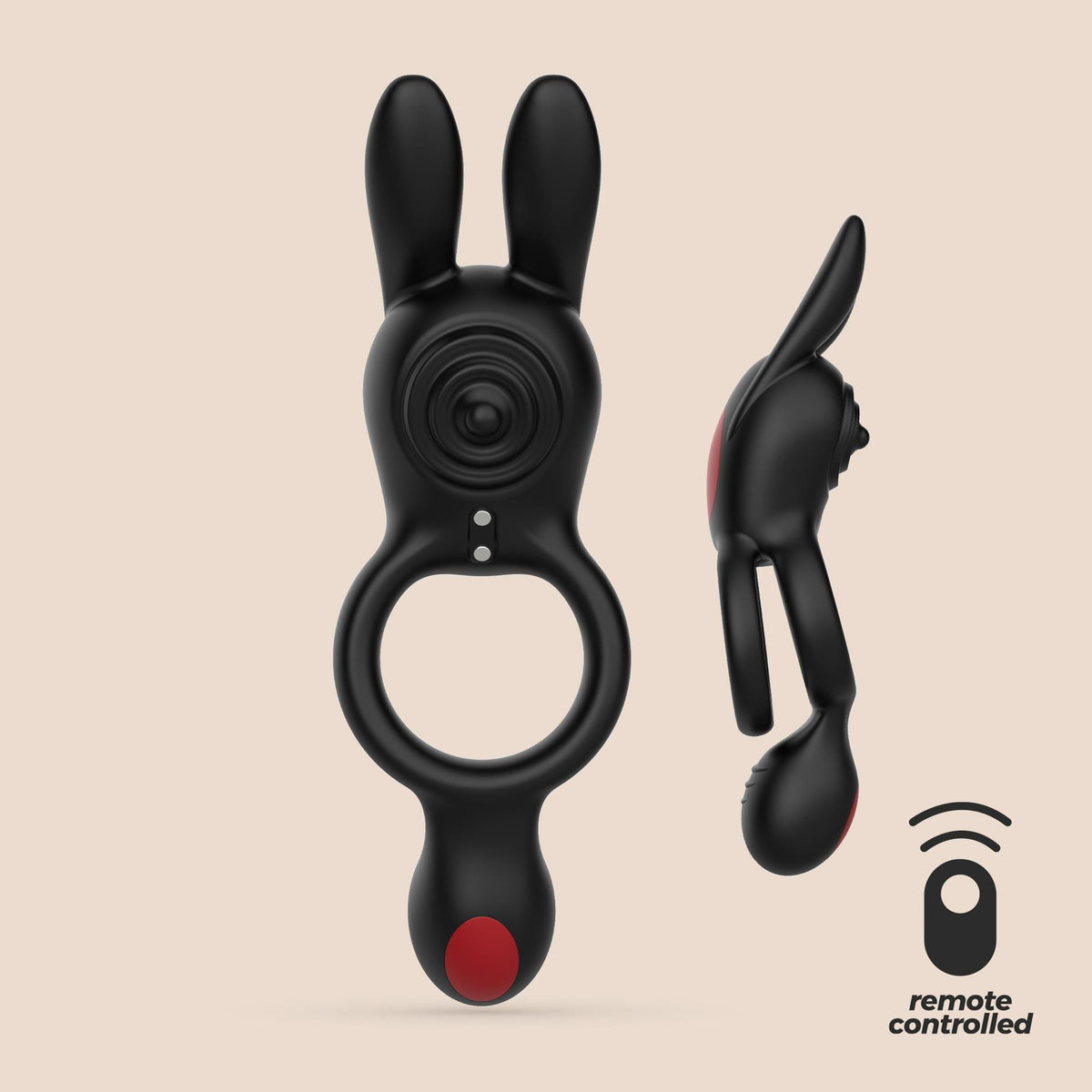 Cock ring Dingo – remote control, vibrating, black | Crushious