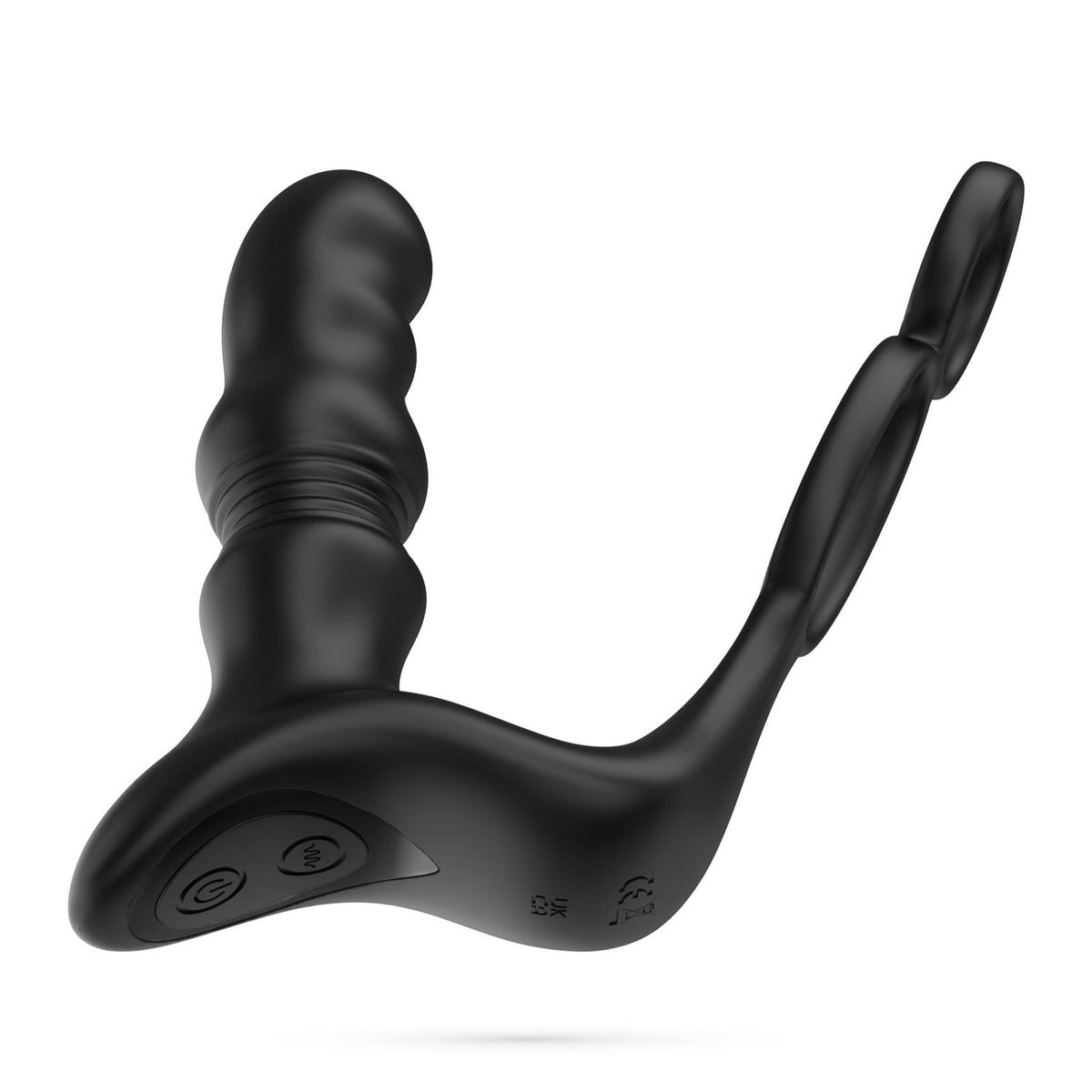 Prosztata masszírozó Crixus 14 cm – távirányítós, vibrációs, fekete | Crushious