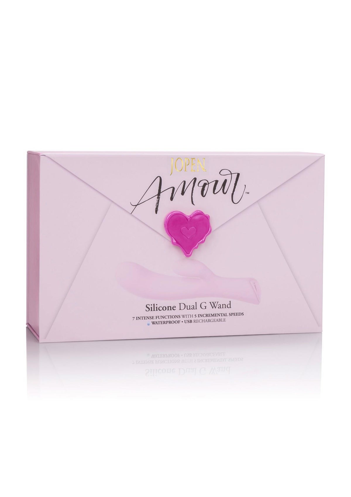 Masajeador wand Amour 7 funciones – doble, rosa | JOPEN