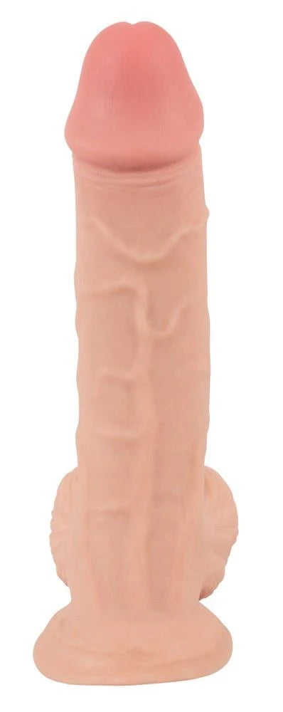 Realistic dildo movable 18.7 cm – with suction cup, nude | Nature Skin