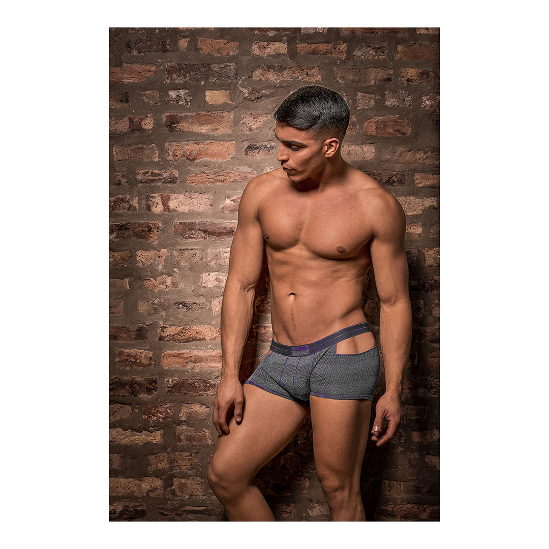 Pantalón de hombre Heather Haze Cutout – con calor, gris | Male Power