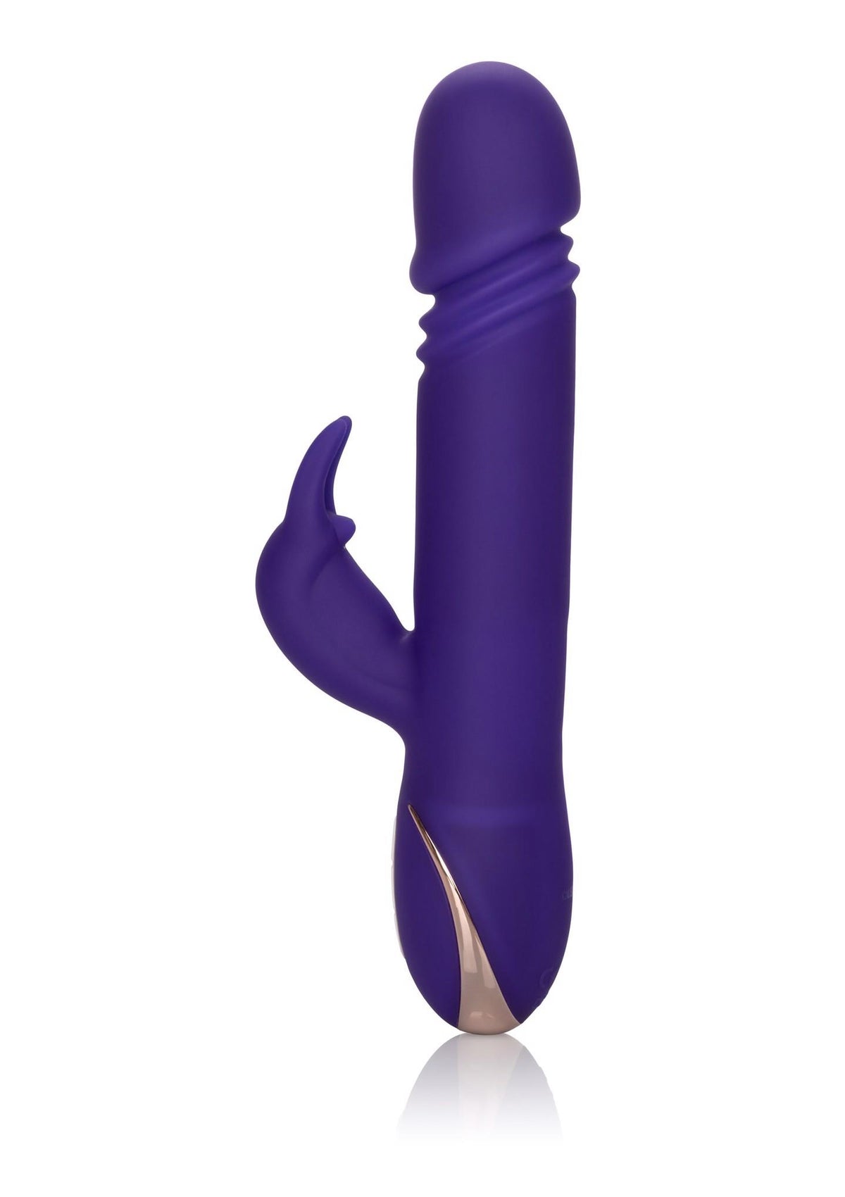 Vibrador rabbit Signature – con empuje, morado | Calexotics