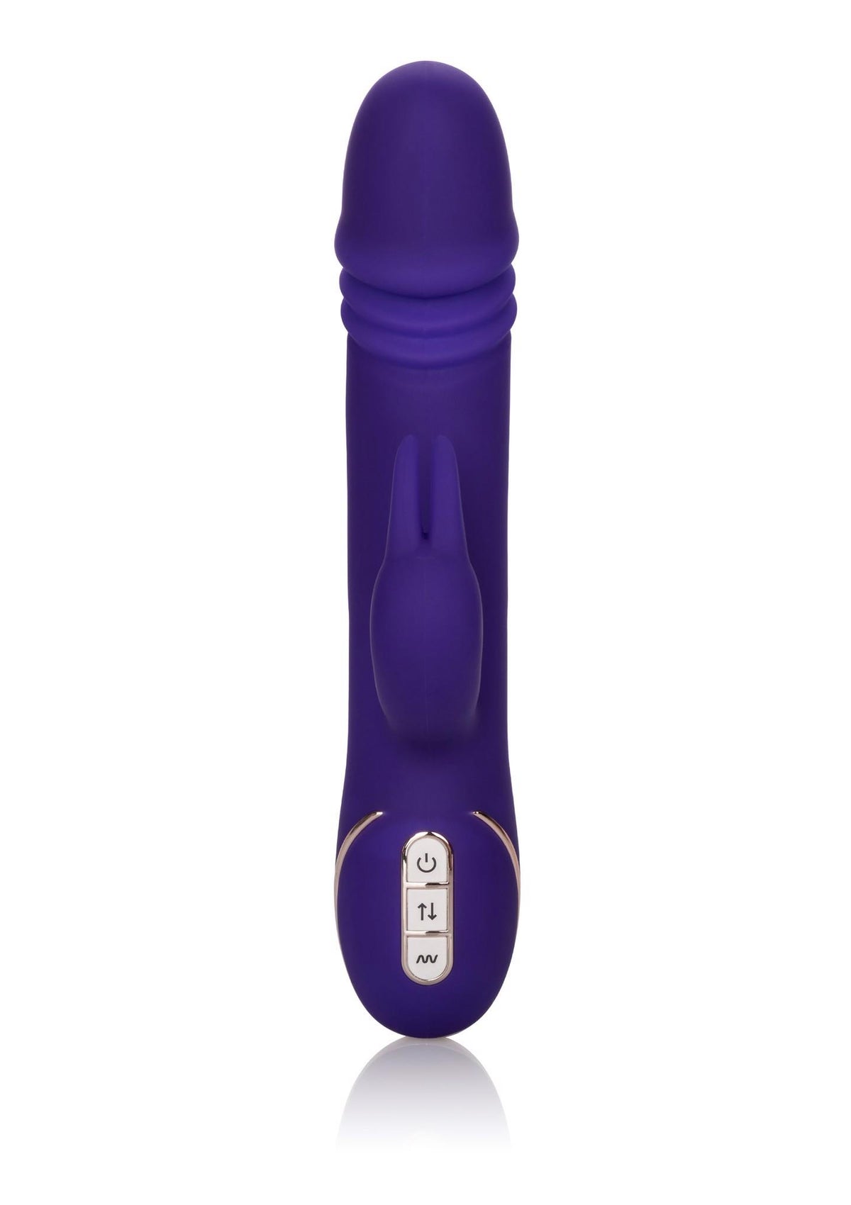 Vibrador rabbit Signature – con empuje, morado | Calexotics