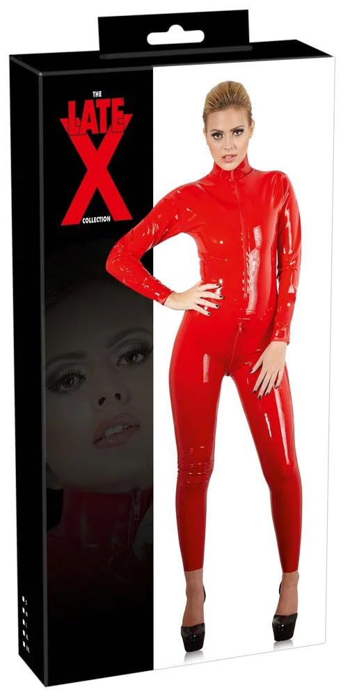 Catsuit en latex rouge 2XL