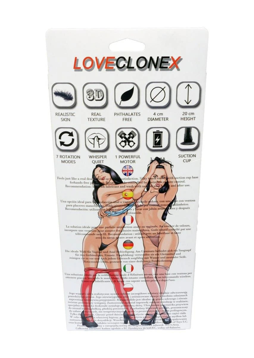 Vibrador realista Hefajstos Loveclonex – com controlo remoto, nude | Favorites