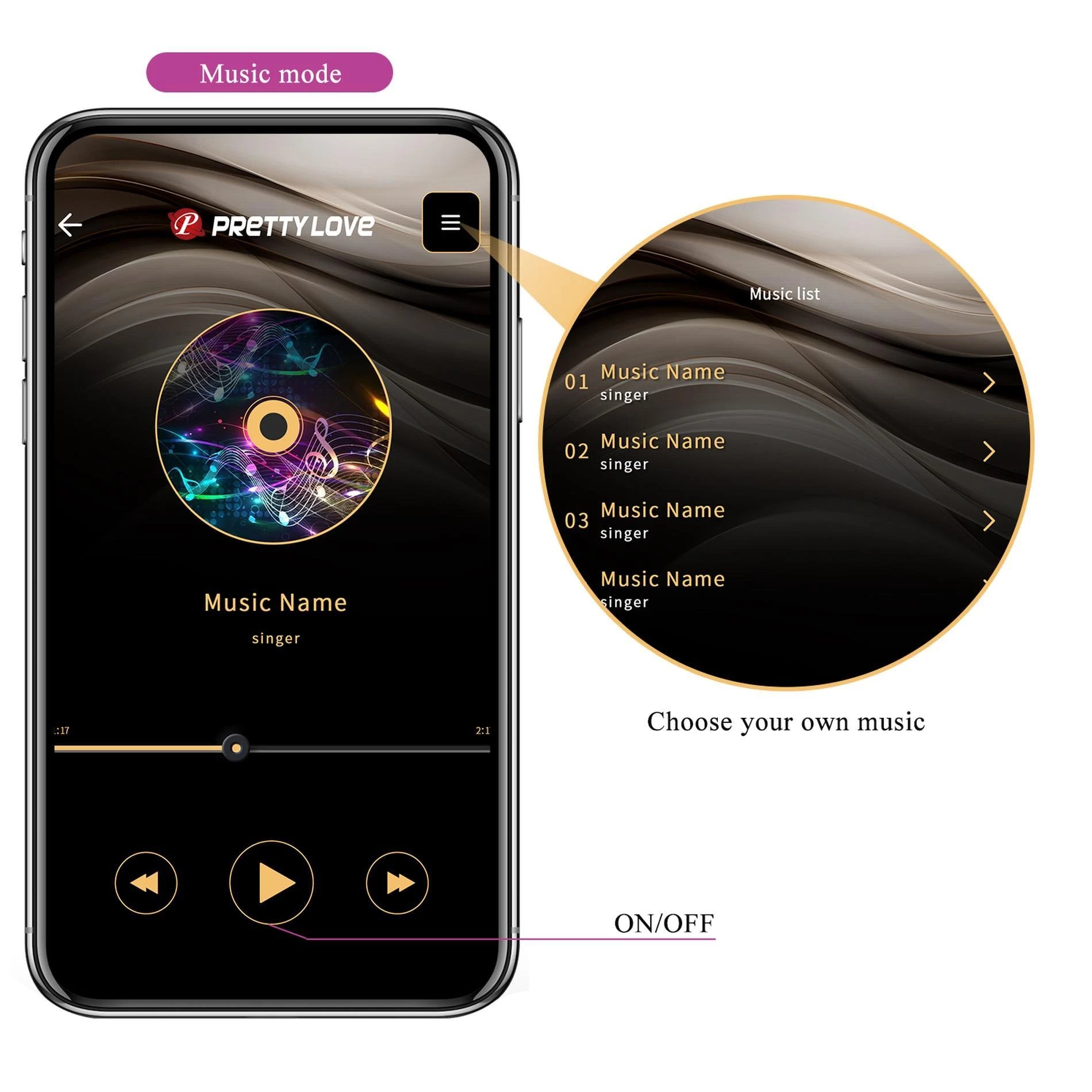 PRETTY LOVE - Klay, 10 fonctions de vibration 10 réglages de poussée Télécommande via application mobile
