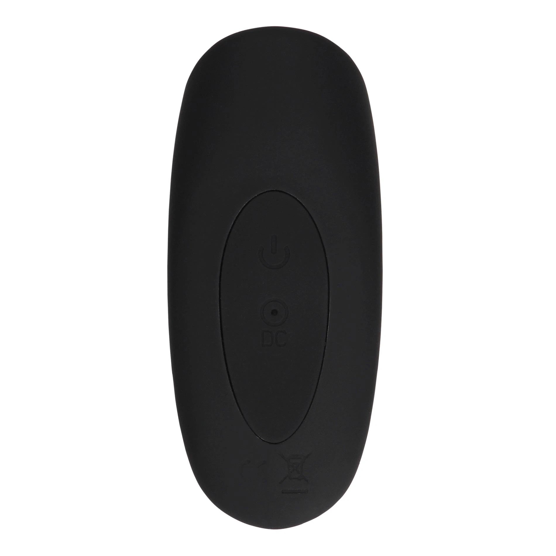 Smooth Vibrating Anal Plug with Remote Control - Licorice Black