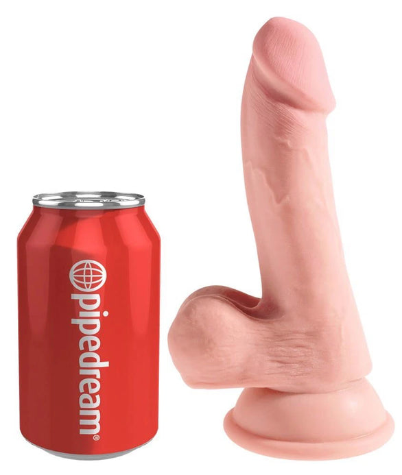 Realistic dildo Triple Density 20.3 cm – with suction cup, cyberskin, nude | King Cock Plus