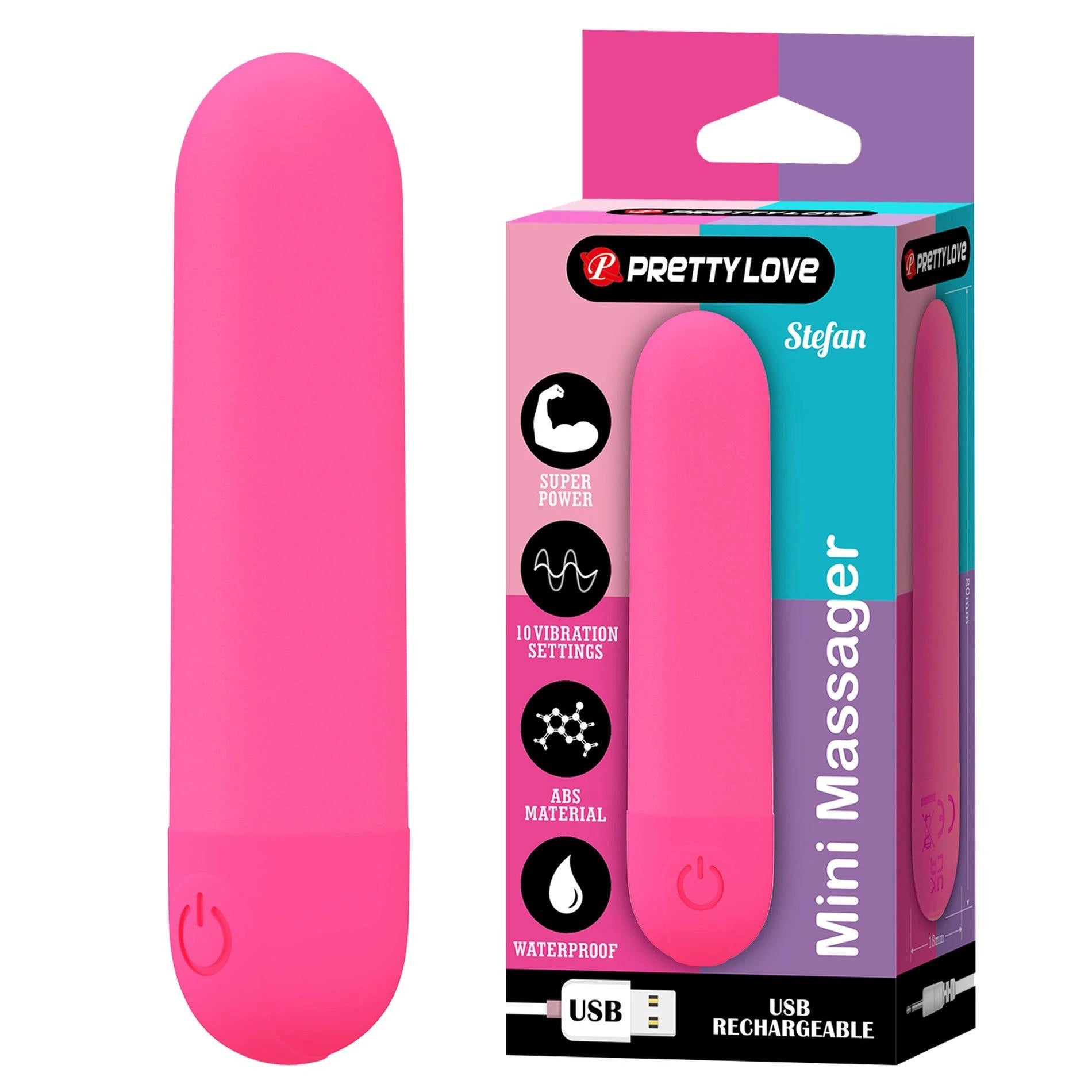 STEFAN, Mini-masseur, 10 fonctions de vibration