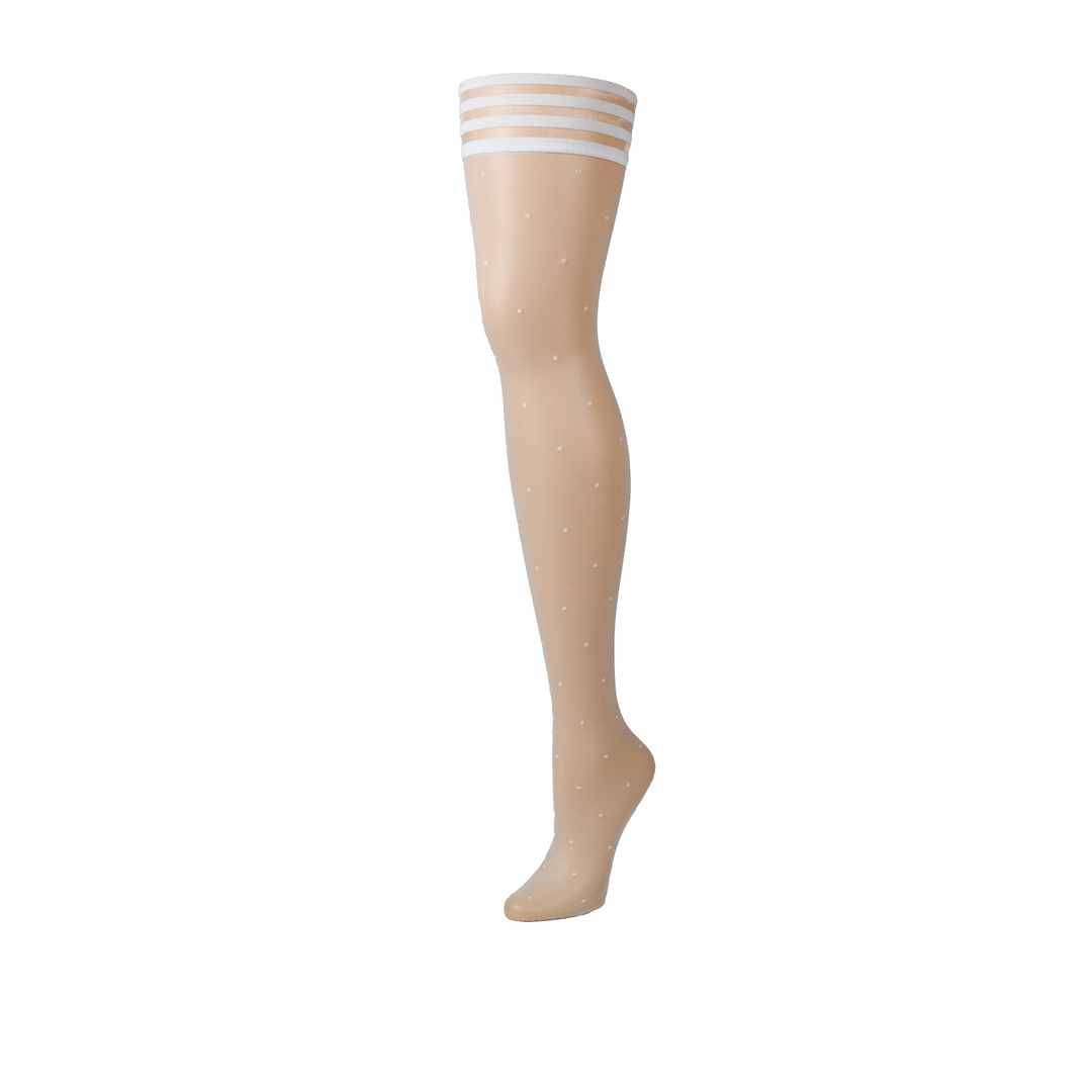 Harisnya Brooke Leanne – fehér 1308C-WHT | Kix'ies