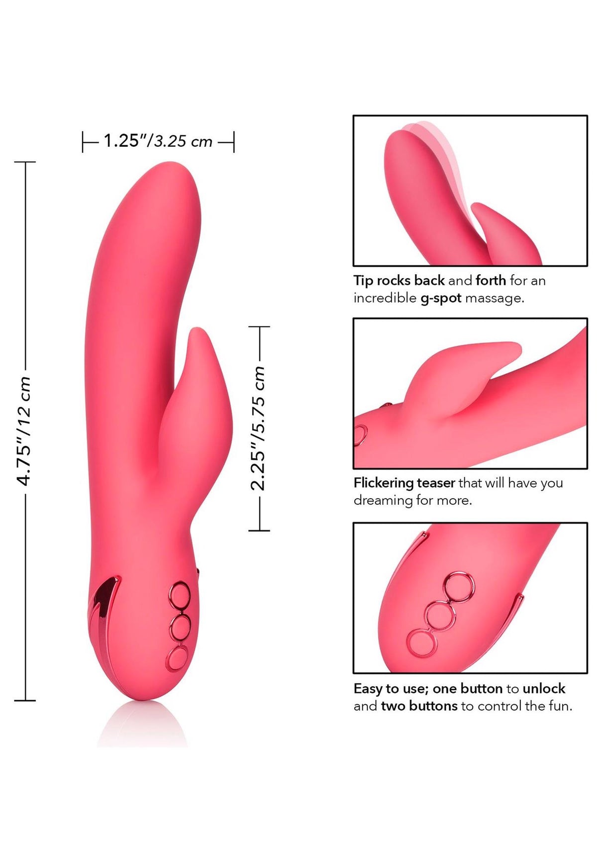 Vibratore rabbit San Francisco Sweetheart – ricaricabile, rosa | Calexotics