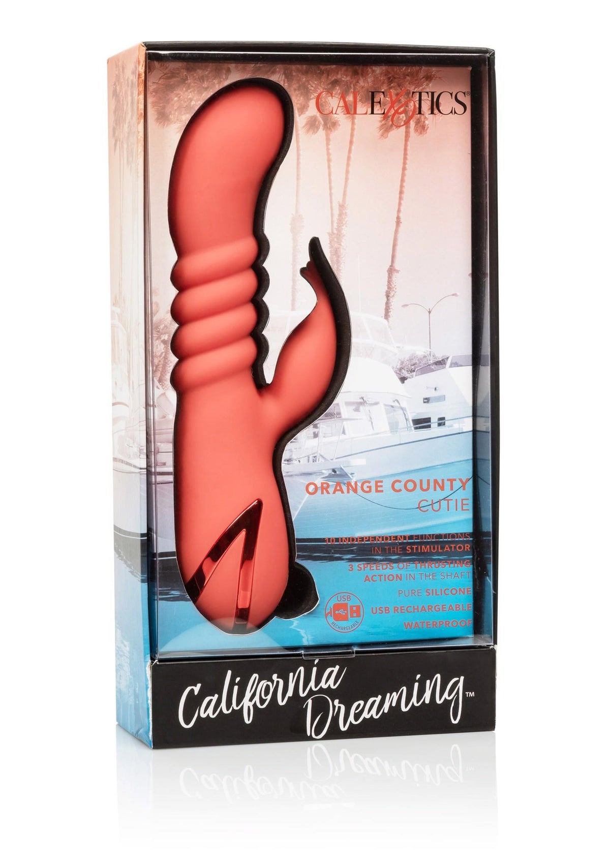 Vibratore rabbit County Cutie – ricaricabile, arancione | Calexotics